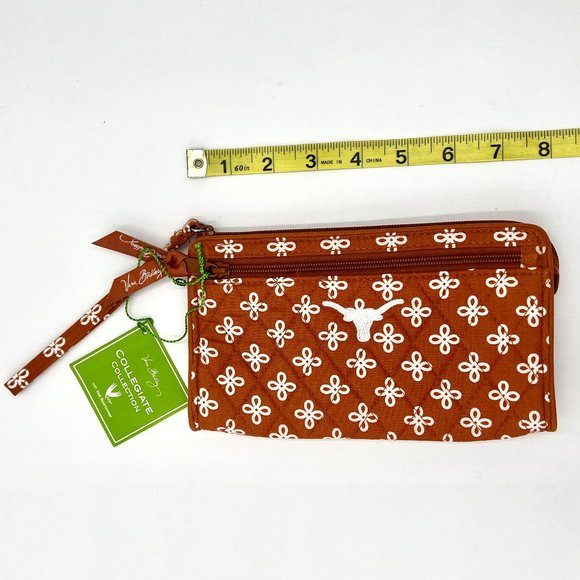 Vera Bradley University of Texas Front Zip Wristlet - Picture 13 of 16